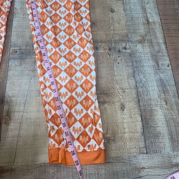 Whataburger Adult Pajama PJ Pants Orange & White Logo Unisex Xl Polyester Jogger - Picture 6 of 9
